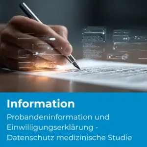 Probandeninformation und Einwilligungserklärung - Datenschutz medizinische Studie (D92) - Produktbild
