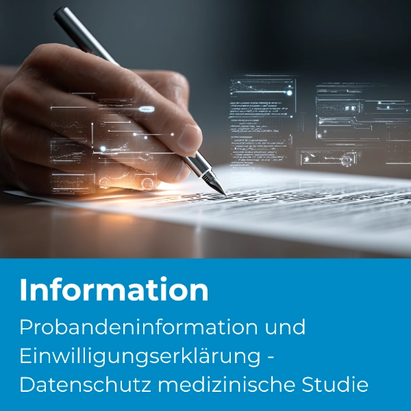 Probandeninformation und Einwilligungserklärung - Datenschutz medizinische Studie (D92) - Produktbild