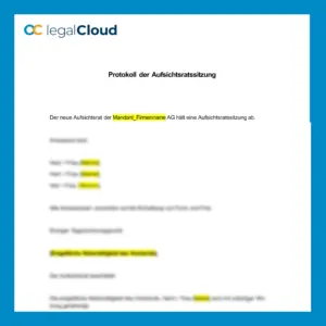 Protokoll Aufsichtsratssitzung - Entgeltliche Nebentätigkeit des Vorstands (143) - Vorschau