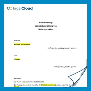 Rahmenvertrag Entwicklung Serienproduktion Muster mit Nutzungsrechten (31) - Vorschau