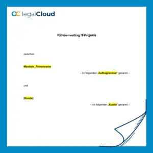 Rahmenvertrag IT-Projekte - Mustervertrag für Softwareentwicklung, Programmierung & IT-Dienstleistungen (86) - Vorschau