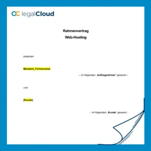 Rahmenvertrag Web-Hosting - Vorlage für Systemhäuser, Reseller Hosting und Managed Service Provider (MSP) (82) - Vorschau