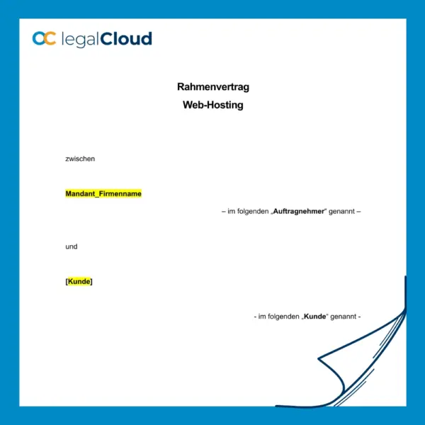 Rahmenvertrag Web-Hosting - Vorlage für Systemhäuser, Reseller Hosting und Managed Service Provider (MSP) (82) - Vorschau