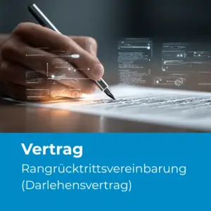 Rangrücktrittsvereinbarung (Darlehensvertrag)