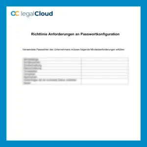 Richtlinie Passwortkonfiguration - Mindestanforderungen für sichere Passwörter (D19) - Vorschau