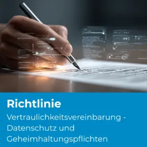 Richtlinie Vertraulichkeitsvereinbarung - Datenschutz und Geheimhaltungspflichten (D57) - Produktbild