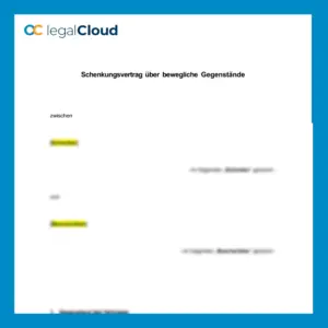 Schenkungsvertrag bewegliche Gegenstände rechtssicher nach BGB (136) - Vorschau
