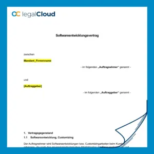 Softwareentwicklungsvertrag - Vorlage für Softwareprojekte in IT-Systemhäusern und MSP (5) - Vorschau