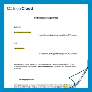 Softwareerstellungsvertrag - Vorlage für Softwareentwicklung und Programmierung nach Pflichtenheft (67) - Vorschau