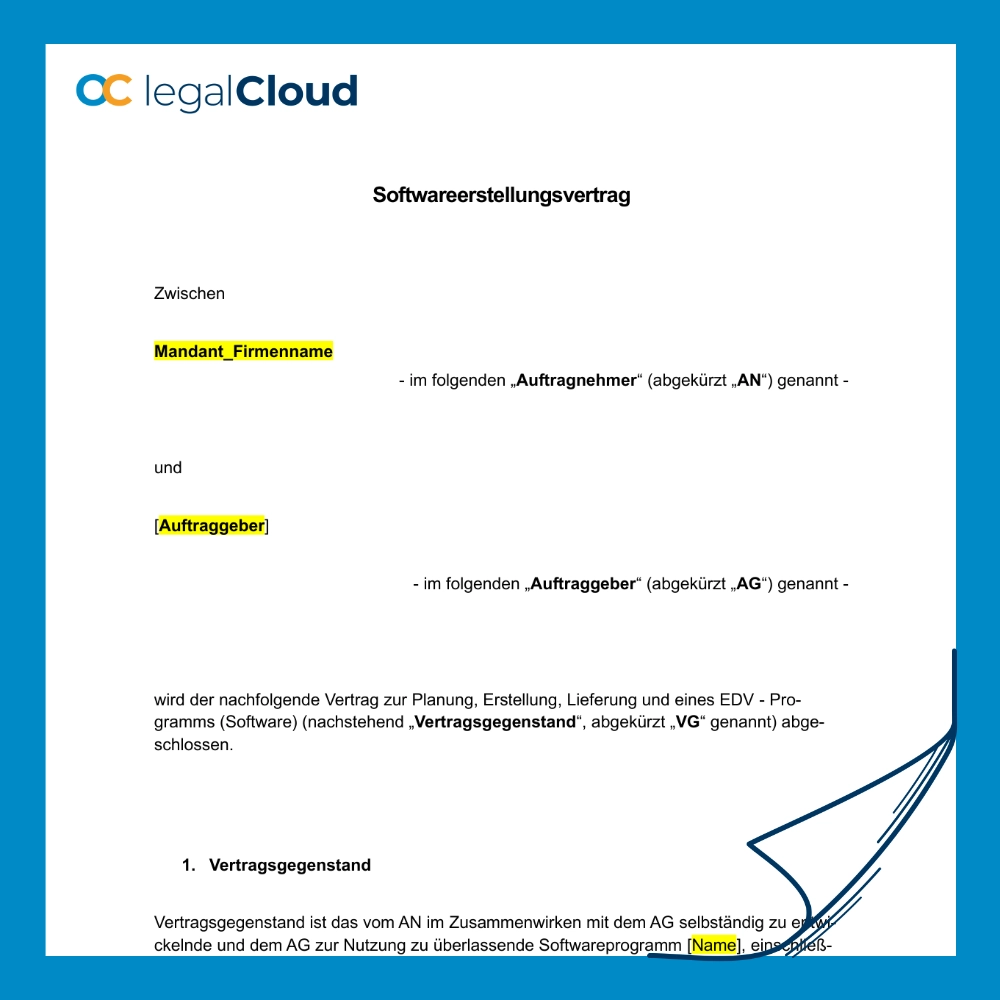 Softwareerstellungsvertrag - Vorlage für Softwareentwicklung und Programmierung nach Pflichtenheft (67) - Vorschau