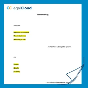 Softwarelizenzvertrag - Vorlage für Softwareentwickler mit Kundenprojekten - Vorschau