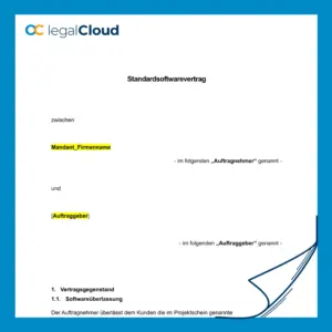Standardsoftwarevertrag - rechtssichere Vorlage für Lizensierung, Customizing und Wartung (7) - Vorschau