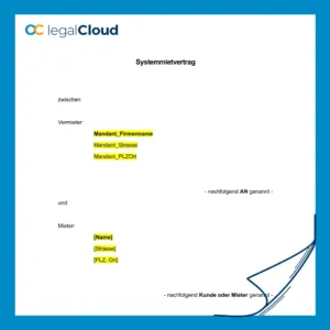 Systemmietvertrag - Mustervereinbarung für EDV-Systeme mit Supportleistungen - Vorschau