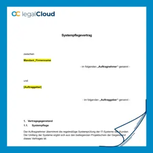 Systempflegevertrag - Vorlage für IT-Dienstleister zur Systemwartung und Fehlerbehebung (11) - Vorschau