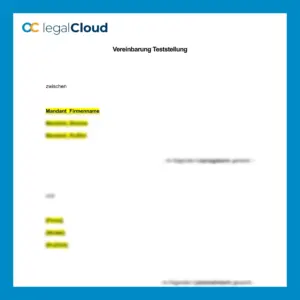 Teststellungsvereinbarung Software - Mustervertrag für B2B Software-Testphase Softwarehersteller und Systemhäuser - Vorschau