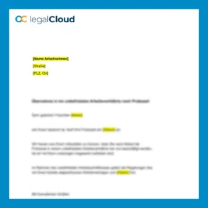 Übernahme in unbefristetes Arbeitsverhältnis nach Probezeit - rechtssichere Vorlage - Vorschau