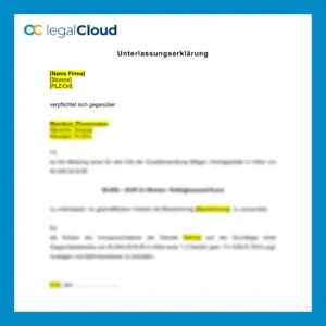 Unterlassungserklärung Markenname - Muster für gewerblichen Gebrauch - Vorschau