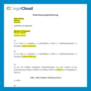 Unterlassungserklärung - Muster gegen unlautere Werbung - Vorschau