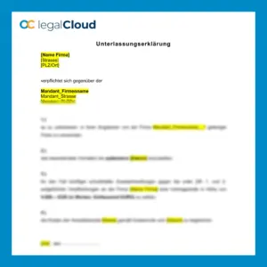 Unterlassungserklärung unbefugte Fotonutzung - rechtssichere Vorlage - Vorschau