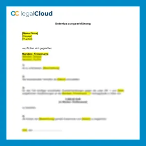 Unterlassungserklärung wegen beanstandetem Verhalten - rechtssicheres Muster - Vorschau