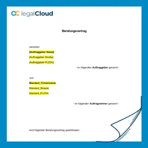 Unternehmensberatungsvertrag rechtssicher - Beratungsvertrag für KMU - Vorschau