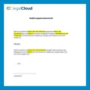Verjährungseinredeverzicht - Vorschau