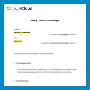 Vertrag Datenschutzbeauftragter Muster rechtssicher nach DSGVO Art 37 (D12) - Vorschau