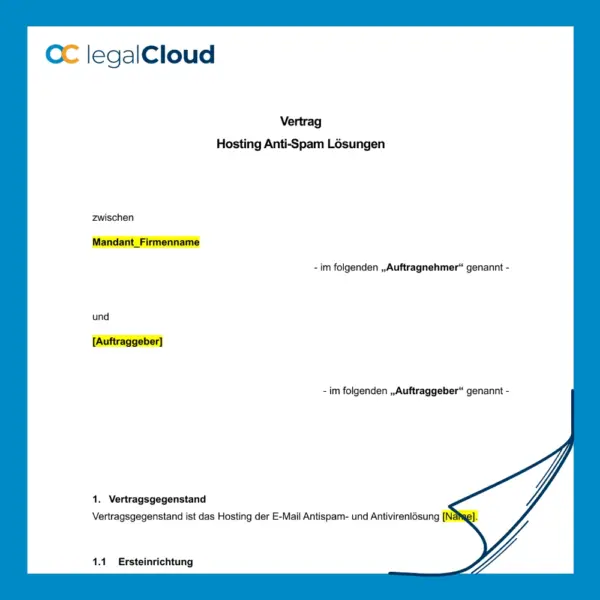 Vertrag Hosting Anti-Spam Lösung - Muster für E-Mail-Sicherheitsanbieter von IT-Sicherheitslösungen (13) - Vorschau