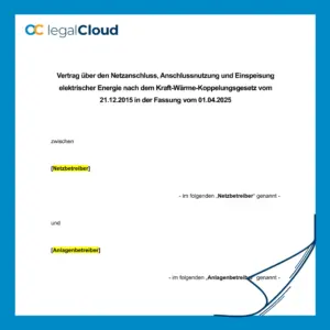 Vertrag Netzanschluss Anschlussnutzung Einspeisung KWKG 2025 Muster (113) - Vorschau