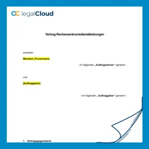 Vertrag Rechenzentrumsdienstleistungen - rechtssichere Vorlage für SAP-Hosting im Fremdsystem (21) - Vorschau