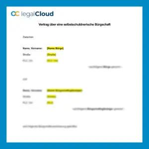 Vertrag selbstschuldnerische Bürgschaft Muster für Bürgschaftsgläubiger - Vorschau