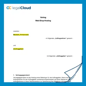 Vertrag Web-Shop-Hosting - rechtssichere Mustervereinbarung für Webshop-Betreiber und Agenturen (27) - Vorschau