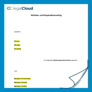 Vertriebs- und Kooperationsvertrag Beratungsunternehmen Muster rechtskonfor - Vorschau
