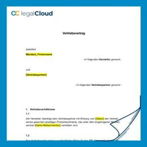 Vertriebsvertrag für Produzenten mit exklusivem Vertriebsrecht - Vorschau