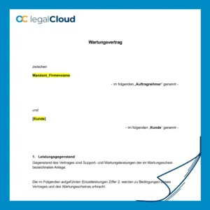 Wartungsvertrag inkl. Wartungsschein - Muster für IT-Systeme und und Instandhaltung von Hardware und Software (106) - Vorschau