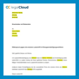 Widerspruch gegen Lastschrift - Vorlage Einzugsermächtigungsverfahren - Vorschau