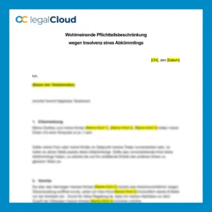 Wohlmeinende Pflichtteilsbeschränkung bei Insolvenz eines Abkömmlings - Testament Vorlage mit Vorerbschaft und Vollstreckung - Vorschau