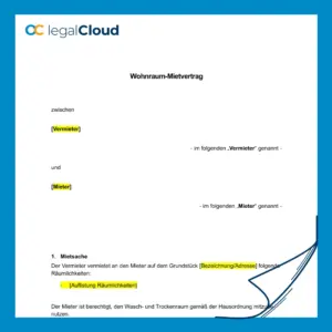 Wohnraum-Mietvertrag - Muster für Vermieter und Mieter nach BGB (97) - Vorschau