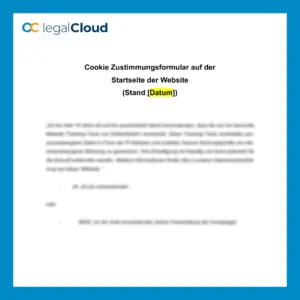 Zustimmungsformular Cookies - Vorlage zur DSGVO-konformen Einwilligung (D84) - Vorschau